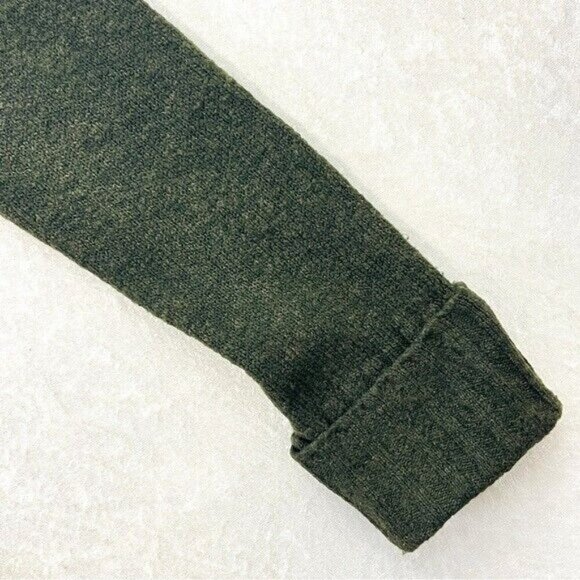 STUDIO Y Turtleneck Sweater Wool Blend‎ Sz S Olive Minimalist Outdoor Cabincore - Picture 7 of 12